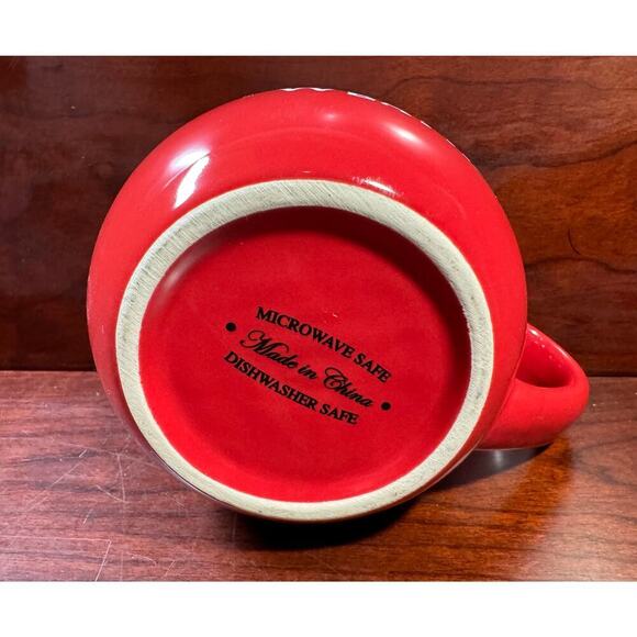 Sweater Weather Ceramic Mug  Candy Cane Christmas 17.35 Ounces Red Coffee Cup - Picture 4 of 7